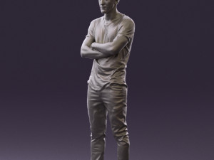 man in black shirt white pants 0533 3d print ready 3D 프린트 모델