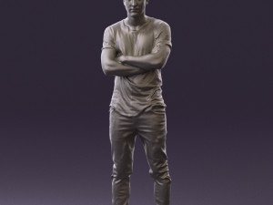 man in black shirt white pants 0533 3d print ready 3D 프린트 모델