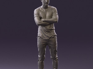 man in black shirt white pants 0533 3d print ready 3D 프린트 모델