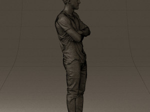 man in black shirt white pants 0533 3d print ready 3D 프린트 모델