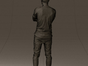 man in black shirt white pants 0533 3d print ready 3D 프린트 모델