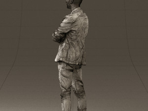 man in white jacket black pants converse 0532 3D 模型