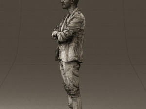 man in white jacket black pants converse 0532 3D 模型