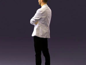 man in white jacket black pants converse 0532 3d print ready 3D Print Model