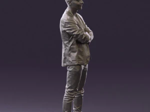 man in white jacket black pants converse 0532 3d print ready 3D Print Model