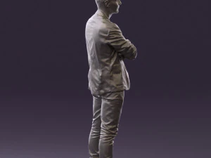 man in white jacket black pants converse 0532 3d print ready 3D Print Model