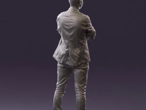 man in white jacket black pants converse 0532 3d print ready 3D Print Model