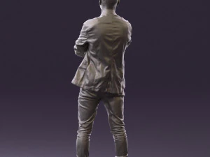 man in white jacket black pants converse 0532 3d print ready 3D Print Model