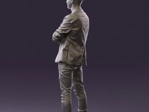 man in white jacket black pants converse 0532 3d print ready 3D Print Model