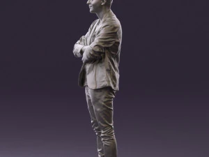 man in white jacket black pants converse 0532 3d print ready 3D Print Model