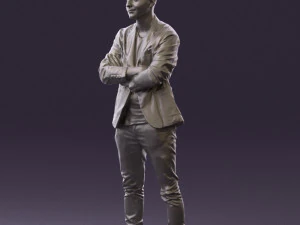 man in white jacket black pants converse 0532 3d print ready 3D Print Model