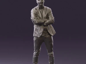 man in white jacket black pants converse 0532 3d print ready 3D Print Model