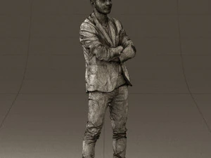 man in white jacket black pants converse 0532 3d print ready 3D Print Model