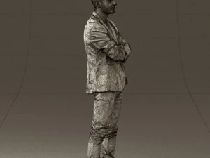man in white jacket black pants converse 0532 3d print ready 3D Print Model