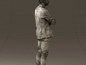man in white jacket black pants converse 0532 3d print ready 3D Print Model