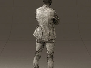 man in white jacket black pants converse 0532 3d print ready 3D Print Model