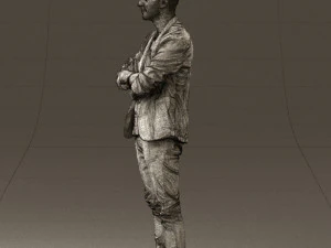 man in white jacket black pants converse 0532 3d print ready 3D Print Model