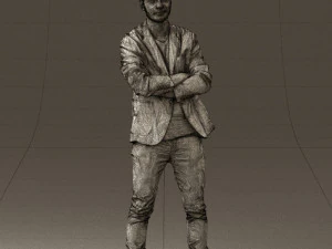 man in white jacket black pants converse 0532 3d print ready 3D Print Model