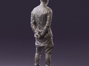 man in black golden chain 0530 3D Model