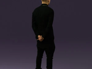 man in black golden chain 0530 3d print ready 3D Print Model