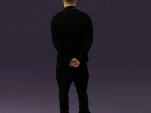 man in black golden chain 0530 3d print ready 3D Print Model