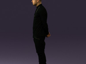 man in black golden chain 0530 3d print ready 3Dプリントモデル