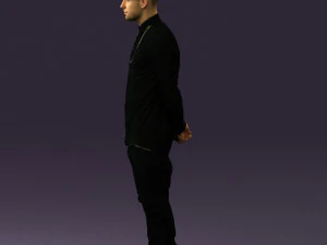 man in black golden chain 0530 3d print ready 3D Print Model