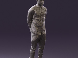man in black golden chain 0530 3d print ready 3Dプリントモデル