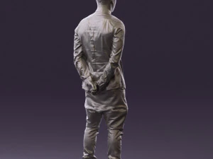 man in black golden chain 0530 3d print ready 3D Print Model