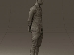man in black golden chain 0530 3d print ready 3D Print Model