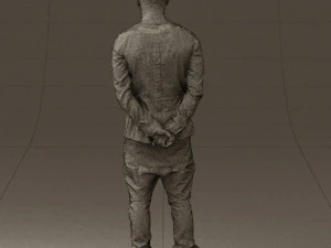 man in black golden chain 0530 3d print ready 3D Print Model
