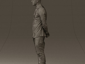 man in black golden chain 0530 3d print ready 3Dプリントモデル