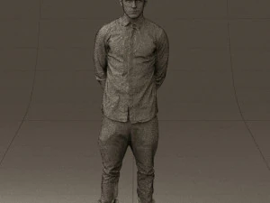 man in black golden chain 0530 3d print ready 3D Print Model