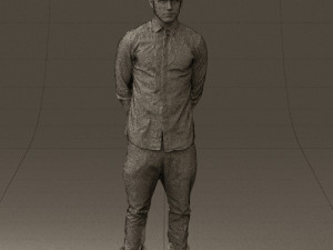 man in black golden chain 0530 3d print ready 3Dプリントモデル