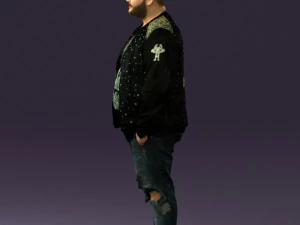 man in black jacket 18 0525 3D Model