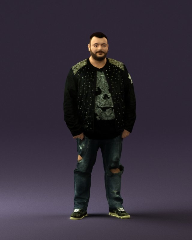 man in black jacket 18 0525 3d print ready 3D Print Model .c4d .max .obj .3ds .fbx .stl .blend 