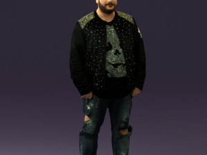 man in black jacket 18 0525 3d print ready 3D Print Model