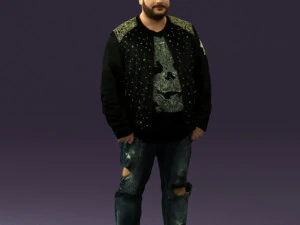 man in black jacket 18 0525 3d print ready 3D Print Model