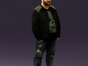 man in black jacket 18 0525 3d print ready 3D Print Model