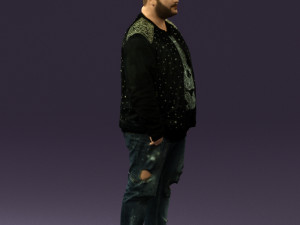 man in black jacket 18 0525 3d print ready 3D Print Model