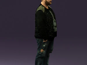 man in black jacket 18 0525 3d print ready 3D Print Model