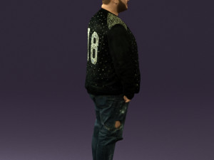 man in black jacket 18 0525 3d print ready 3D Print Model