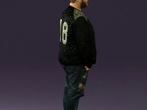 man in black jacket 18 0525 3d print ready 3D Print Model