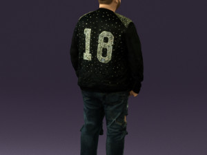 man in black jacket 18 0525 3d print ready 3D Print Model