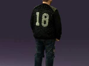 man in black jacket 18 0525 3d print ready 3D Print Model
