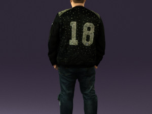 man in black jacket 18 0525 3d print ready 3D Print Model