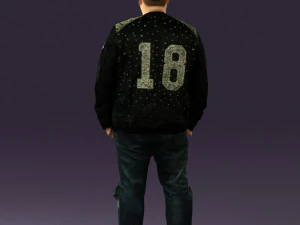 man in black jacket 18 0525 3d print ready 3D Print Model