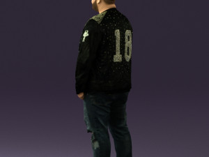 man in black jacket 18 0525 3d print ready 3D Print Model
