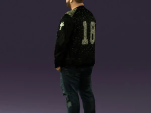 man in black jacket 18 0525 3d print ready 3D Print Model