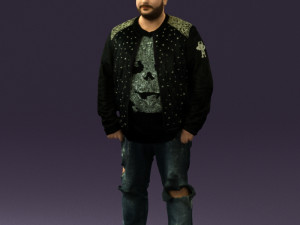man in black jacket 18 0525 3d print ready 3D Print Model